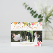 PixDezines Spring Floral Waterverf/bedankt Briefkaart (Staand voorkant)