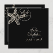 PixDezines Starfish/Beach Wedding Invitations (Devant / Derrière)