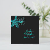 PixDezines Starfish/Beach Wedding Invitations (Debout devant)