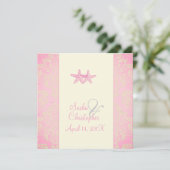 PixDezines Starfish + damask Invitations (Debout devant)