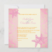PixDezines Starfish + damask Invitations (Dos)