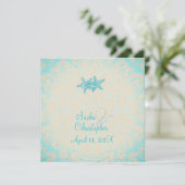 PixDezines Starfish + damask Invitations (Debout devant)