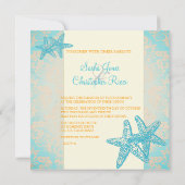 PixDezines Starfish + damask Invitations (Dos)