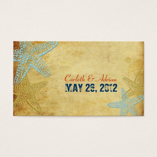 PixDezines Starfish Vintage/balises de faveur (Devant)