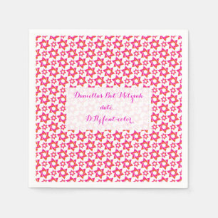 PixDezines ster van david/roze/oj/mitzvah Servet