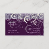 PixDezines Stijlvolle Pearl Swirls Visitekaartje (Achterkant)