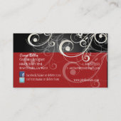 PixDezines Stijlvolle Pearl Swirls Visitekaartje (Achterkant)