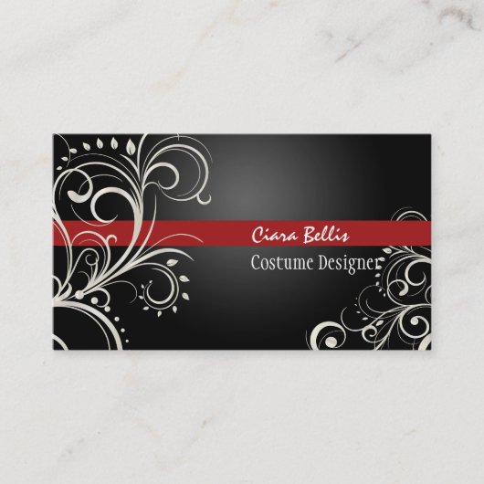 PixDezines Stijlvolle Pearl Swirls Visitekaartje (Voorkant)
