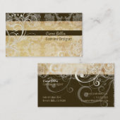 PixDezines Stijlvolle Pearl Swirls Visitekaartje (Voorkant / Achterkant)