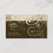 PixDezines Stijlvolle Pearl Swirls Visitekaartje (Achterkant)