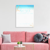 PixDezines strand bruiloft programma Canvas Afdruk (Insitu (Woonkamer))