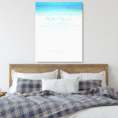 PixDezines strand bruiloft programma Canvas Afdruk (Insitu (Slaapkamer))