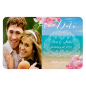 PixDezines strand foto opslaan datum/DIY lettertyp Magneet (Horizontaal)