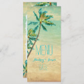 PixDezines  Strand/Palmbomen Menu/Faux Gold Menu (Voorkant / Achterkant)