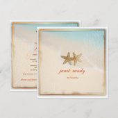 PixDezines strand+stervis+koraal Kaart (Voorkant / Achterkant)