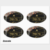 PixDezines-structuur van het leven/Bar Mitzvah/diy Ovale Sticker (Vel)