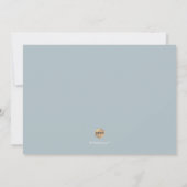 PixDezines Stusty Blue Modern Script Save the Date Kaart (Achterkant)