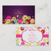 PixDezines Summer Blooms, BusinessCard Visitekaartje (Voorkant / Achterkant)
