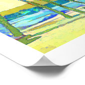 PixDezines Sunset Hawaiian Beach/Coral/Blue Poster (Hoek)