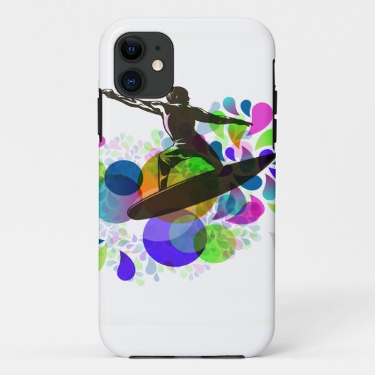 PixDezines Surfer Grunge Case-Mate iPhone Case (Achterkant)
