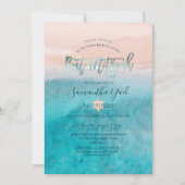 PixDezines Surfs Up Beach Bat mitzvah Invitation (Devant)