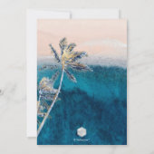 PixDezines surft omhoog, palmbomen, strandbar mits Kaart (Achterkant)