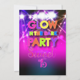 PixDezines Sweet 15, Glow in de Donker Kaart