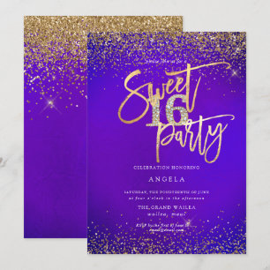 PixDezines Sweet 16 Diamond Glitters Ultra Violet Kaart