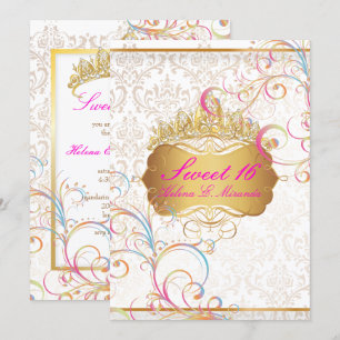 PixDezines SWEET 16/Regenboogstalen Kaart
