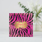 PixDezines Sweet 16/Zebra Stripes Kaart (Staand voorkant)