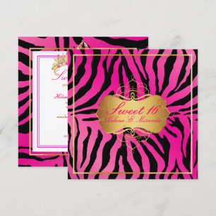 PixDezines Sweet 16/Zebra Stripes Kaart