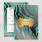 PixDezines Sweet 16/Zebra Stripes Kaart (Voorkant / Achterkant)