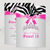 PixDezines Sweet 16/Zebra Stripes Kaart (Voorkant / Achterkant)