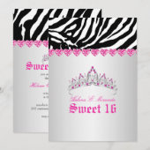 PixDezines Sweet 16/Zebra Stripes Kaart (Voorkant / Achterkant)