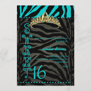 PixDezines Sweet 16/Zebra Stripes Kaart