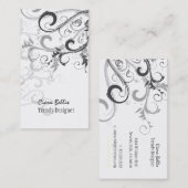 PixDezines Swirls / Grafiet + Eggshell Visitekaartje (Voorkant / Achterkant)