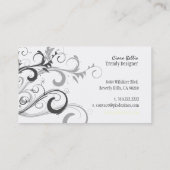 PixDezines Swirls / Grafiet + Eggshell Visitekaartje (Achterkant)