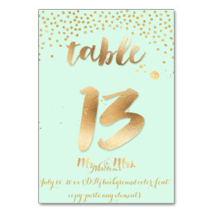 PixDezines tabel 13+/faux gouden sproinkles/DIY kl Kaart