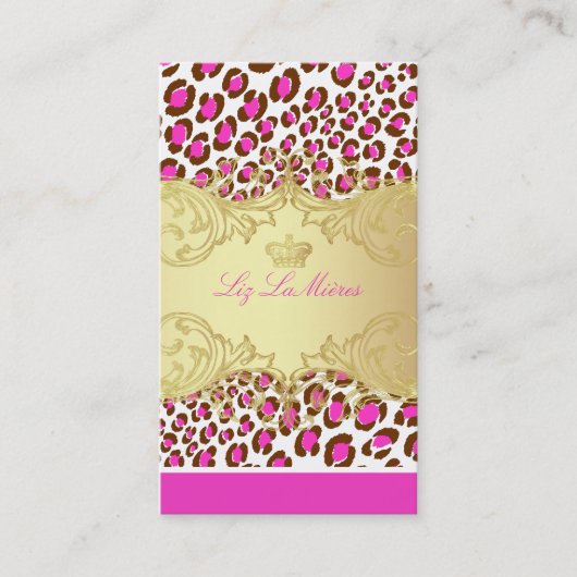 PixDezines taches léopard / carte de visite (Devant)