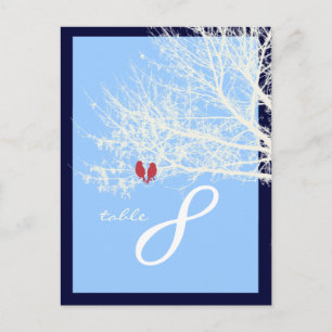 PixDezines tafelkaartjes voor sneeuwvogels Briefkaart