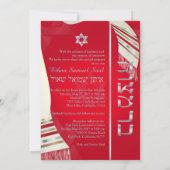 PixDezines TALLIT BAR MITZVAH/ROOD+ZILVER Kaart (Achterkant)