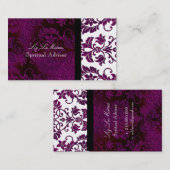 PixDezines Tanza Damask/DIY achtergrond/pruim Visitekaartje (Voorkant / Achterkant)