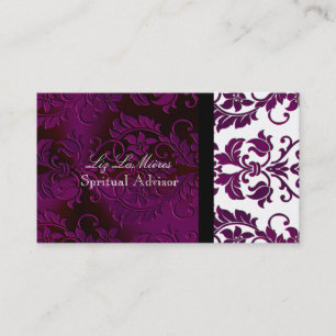 PixDezines Tanza Damask/DIY achtergrond/pruim Visitekaartje
