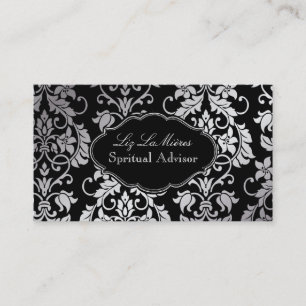 PixDezines Tanza Damask/DIY achtergrond/zwart Visitekaartje