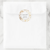 PixDezines Toile/Faux Gold Rozen Ronde Sticker (Tas)
