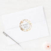 PixDezines Toile/Faux Gold Rozen Ronde Sticker (Envelop)