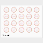 PixDezines  toile/roze Ronde Sticker (Vel)