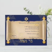 PixDezines  TORAH SCROLL BAR MITZVAH Kaart (Staand voorkant)