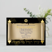 PixDezines  torah scrollbar mitzvah Folie Uitnodiging (Staand Voorkant)