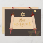 PixDezines  torah scrollbat mitzvah Kaart (Voorkant / Achterkant)